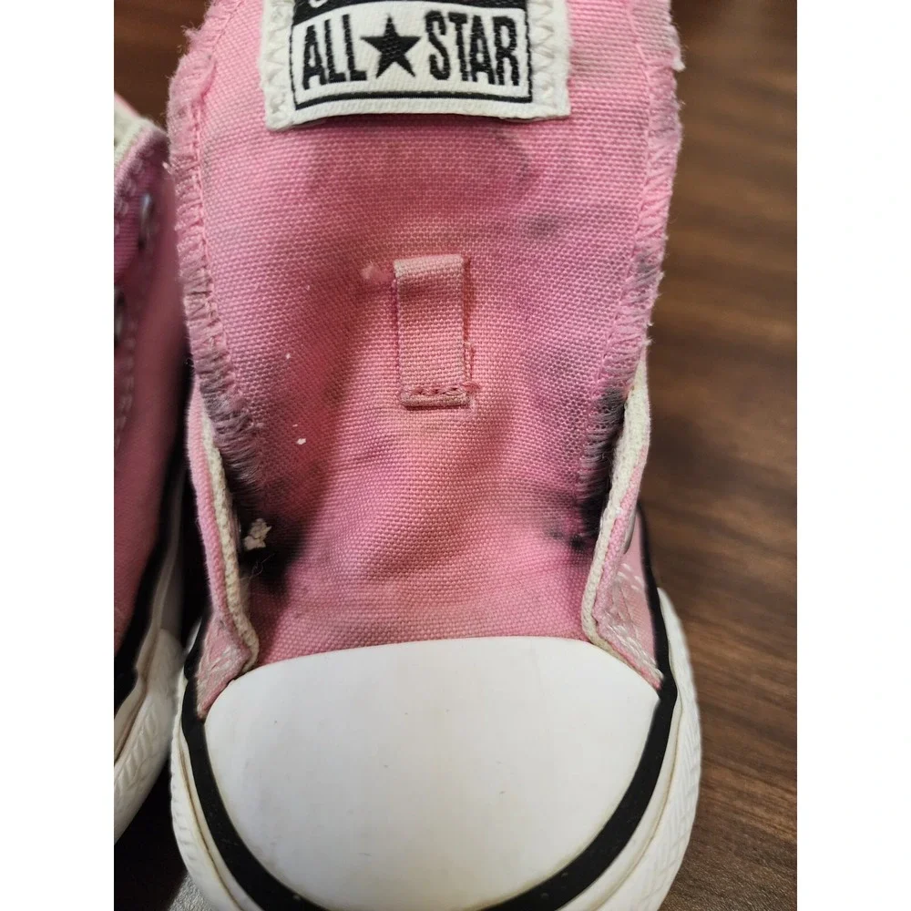 Converse All‎ Star Sneakers Toddler Baby Girl Size 6 Pink Canvas Lace Up Shoes